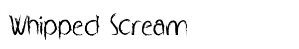 Whipped Scream font preview